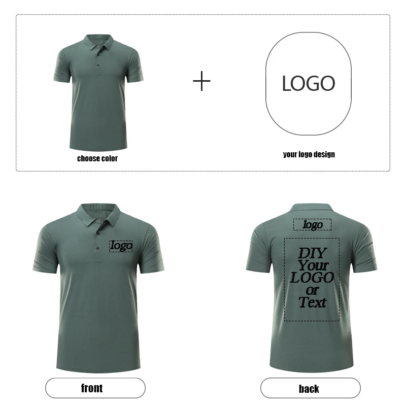 Летняя футболка поло для мужчин 7 Цвет повседневные топы изготовленный на заказ