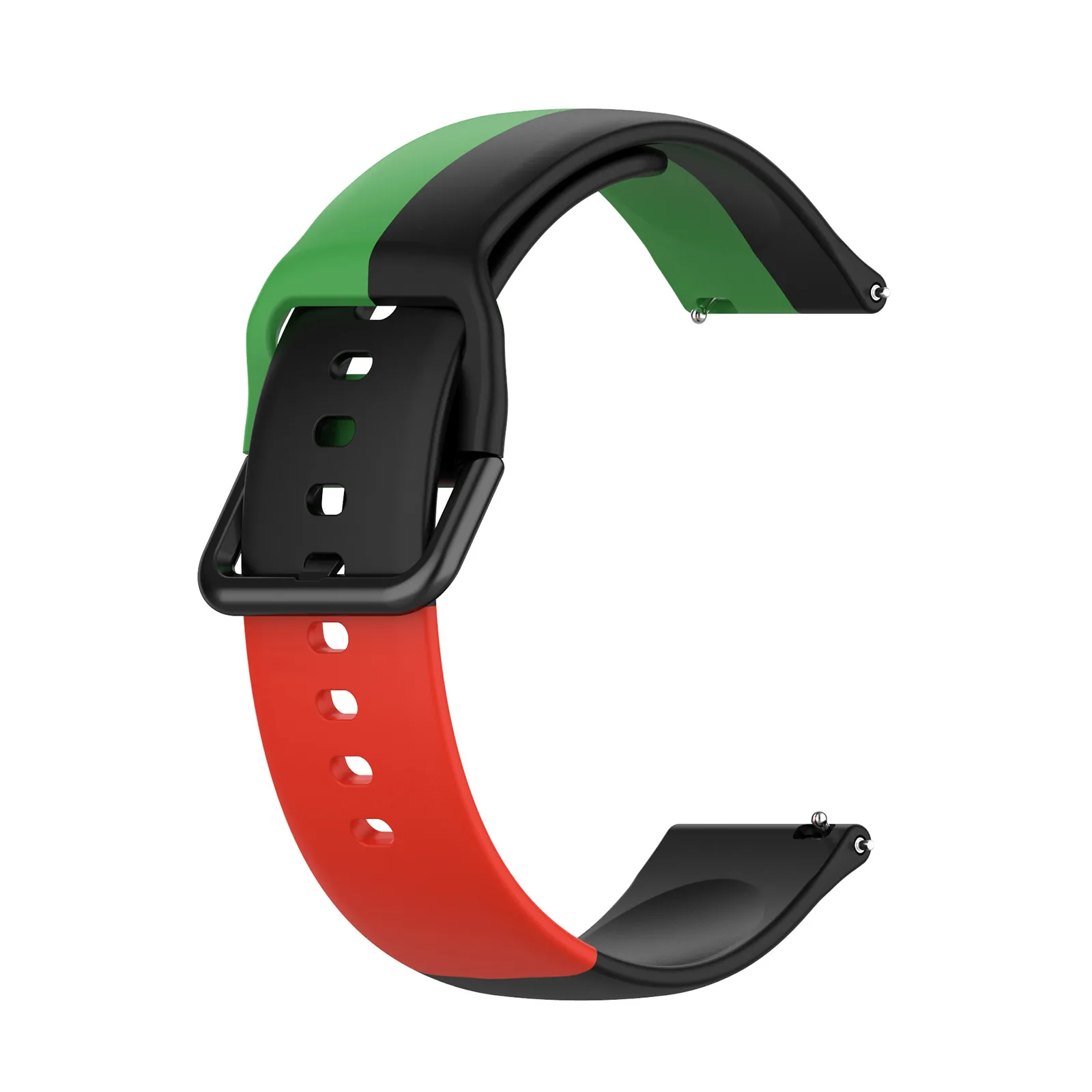 

Silicone Sport Watch Band Strap For Garmin Active2 Tri-color Strap 20mm