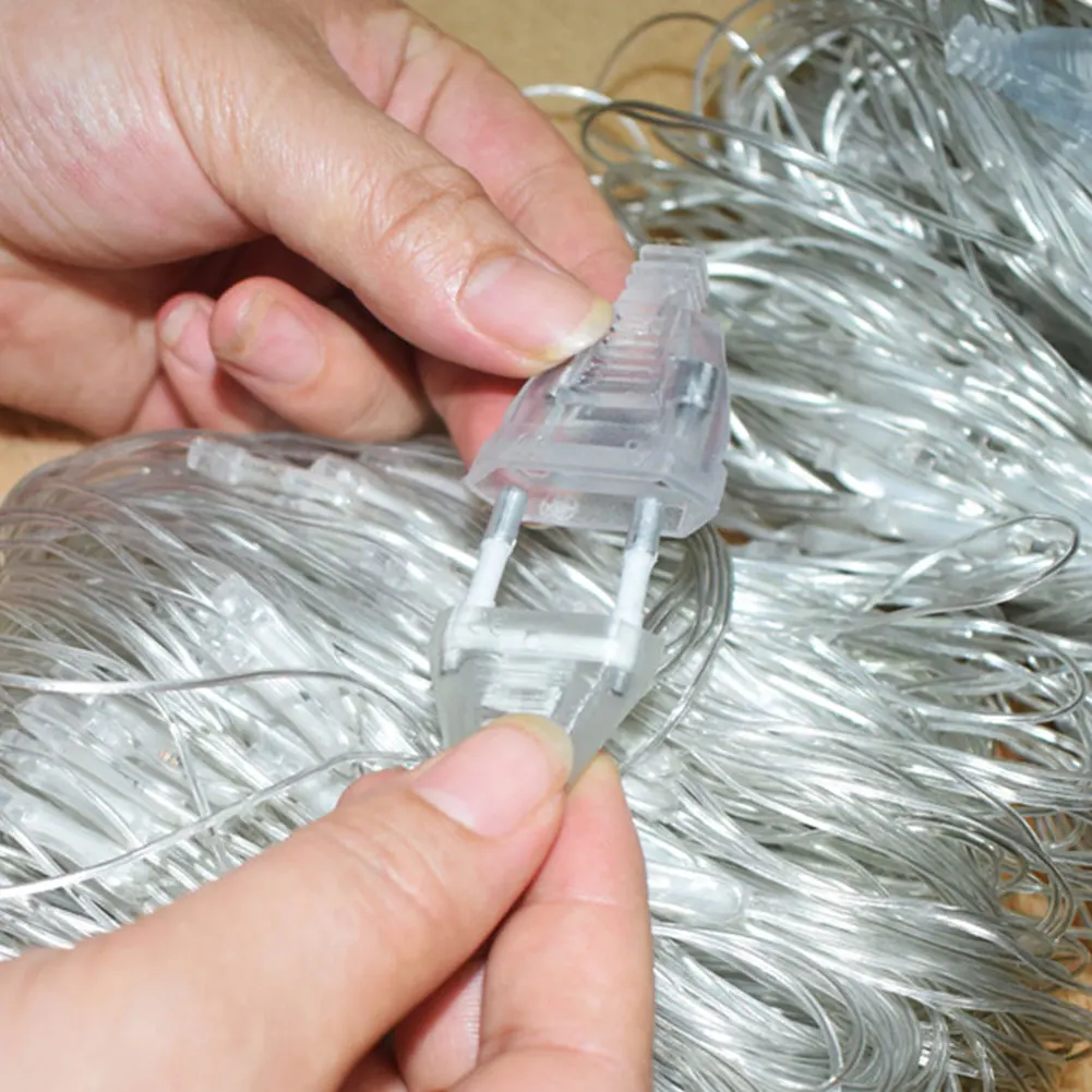 

Party Decor Net Lights Battery Operated Mesh Lights With 200 LED 3x2M Warm White Net Lamp For Christmas Night Garden Decorations