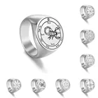 парные кольцаВысокое качество Mars пентакли уплотнение в готическом стиле и стиле панк кольца ретро массивные Мужской Перстень Скорпион узор ювелирные изделия для женщин ювелирные изделия Bague Femme