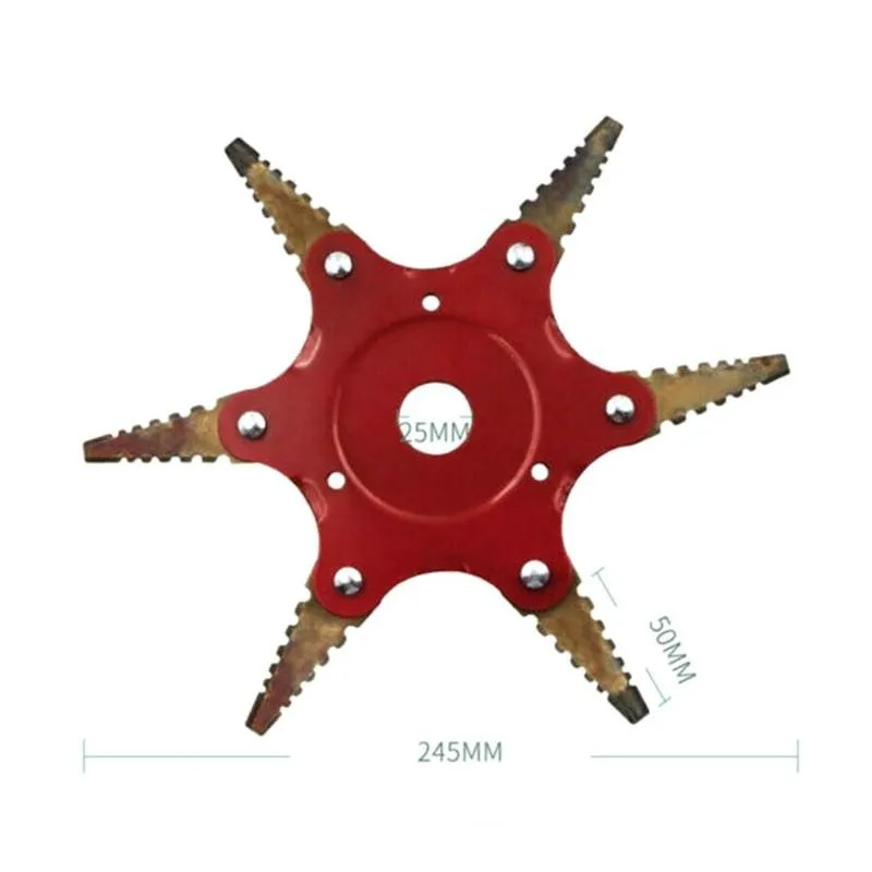 

6 Head Blade Grass Head Brush Cutter For Strimmer Trimmer Mower Blade