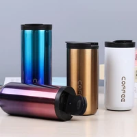 400ml550ml portable travel thermos cup tea water coffee leak proof thermos mug 304 stainless steel vacuum flask straight mouth