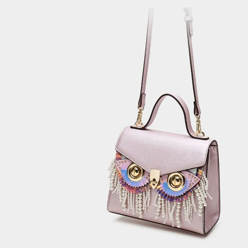 

Kawaii Leisure Messenger Bags Ladies Leather Handbag Women Single Crossbody Bags Brand Design Small Flap Bag Fashion Tassel Tote