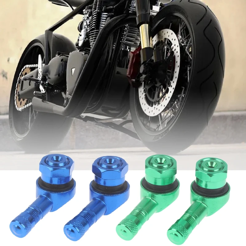 

Motorcycle Rim 90 Degree Angle Aluminum Alloy Valve Motorcycle Wheel Tire Tubeless Valve Stems For Rim Wheel Parts tools 2pcs
