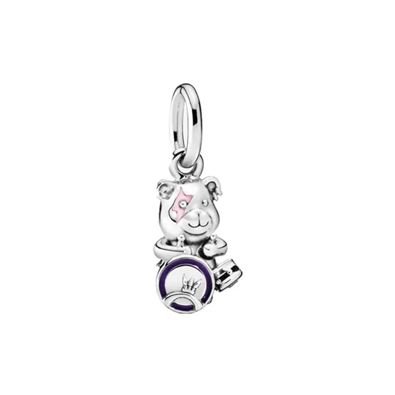 

Silver Bear Pendant Charms Fit Women Beads Bracelets Jewelry Gift
