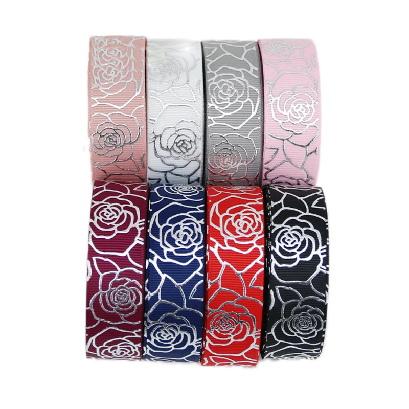 Лента Корсажная Серебристая с горячим тиснением 22 мм 10 ярдов/партия|Ленты для