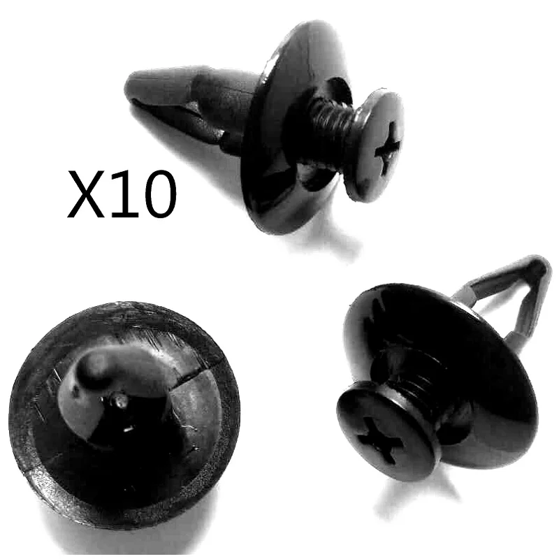

10pcs Nylon Fastener Rivet Push-Type Retainer Clip Fender For Mazda Engine hood plate buckle