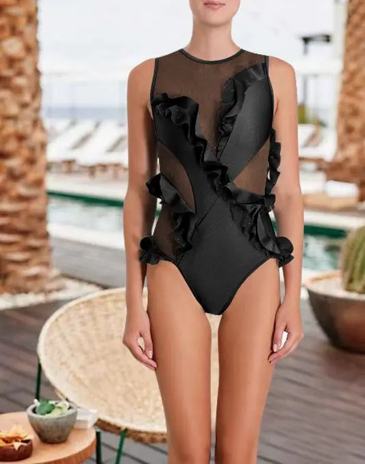 Купальники Для женщин Одна деталь подростковый купальник 2019 цельное Ba R кружева