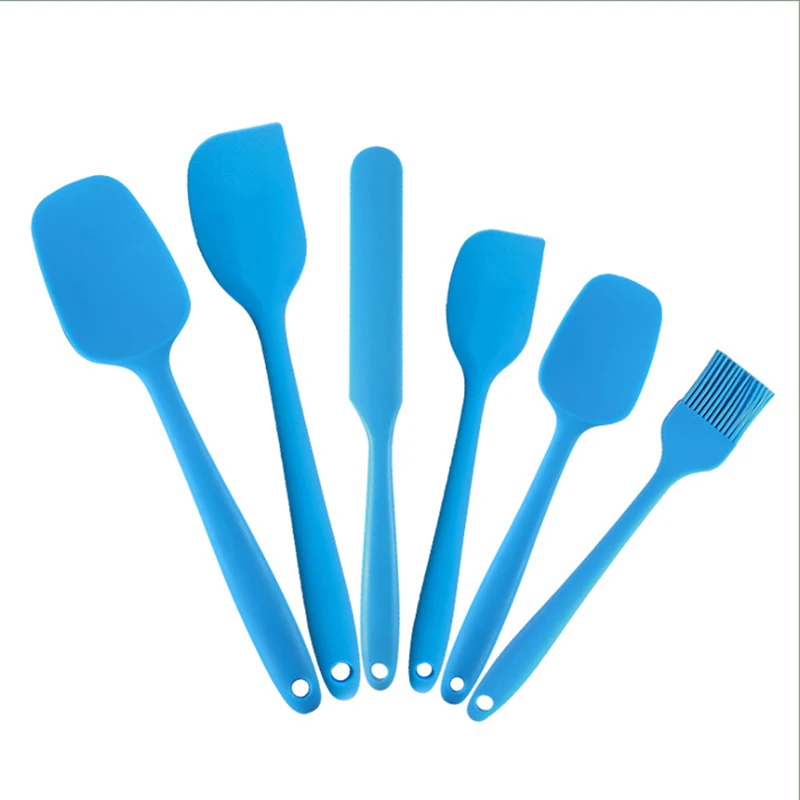 

6 Piece Silicone Spatula Set Non-Stick Heat-Resistant Spatulas Turner For Cooking Baking Mixing Baking Tools 2021