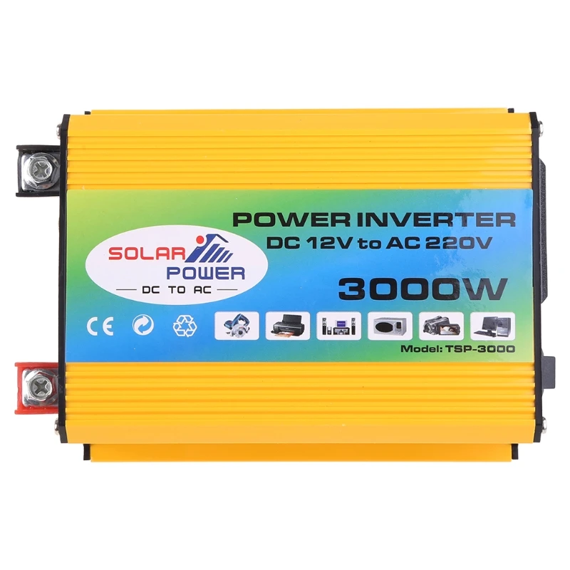 Boat Car 3000W Converter Power Inverter DC 12V to AC 220V Invertor USB Charger | AC/DC Adapters