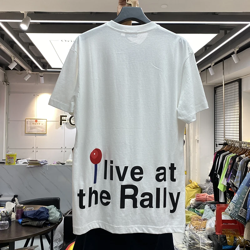 2021 CPFM XYZ футболка для мужчин и женщин Радужный круг i love at the rally Tee CACTUS PLANT блошиный