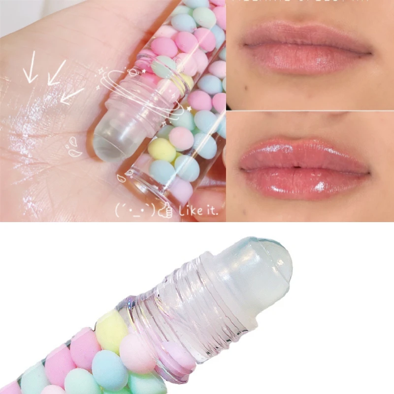 Фото - Новинка 1 шт. цветной шариковый блеск для губ стойкий увлажняющий Восстанавливающий бальзам для губ прозрачное стеклянное масло для губ тин... exxe бальзам для губ восстанавливающий 3 в 1 эффект