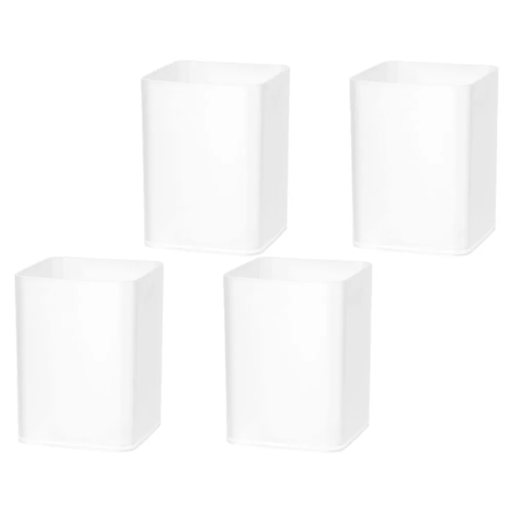 

1 Set 4Pcs Creative Pen Storage Boxes Multipurpose Mark Pen Holders (White)