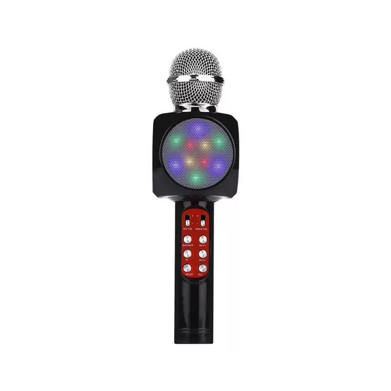 Беспроводной Bluetooth микрофон WS1816 динамик KTV для караоке USB светодиодный