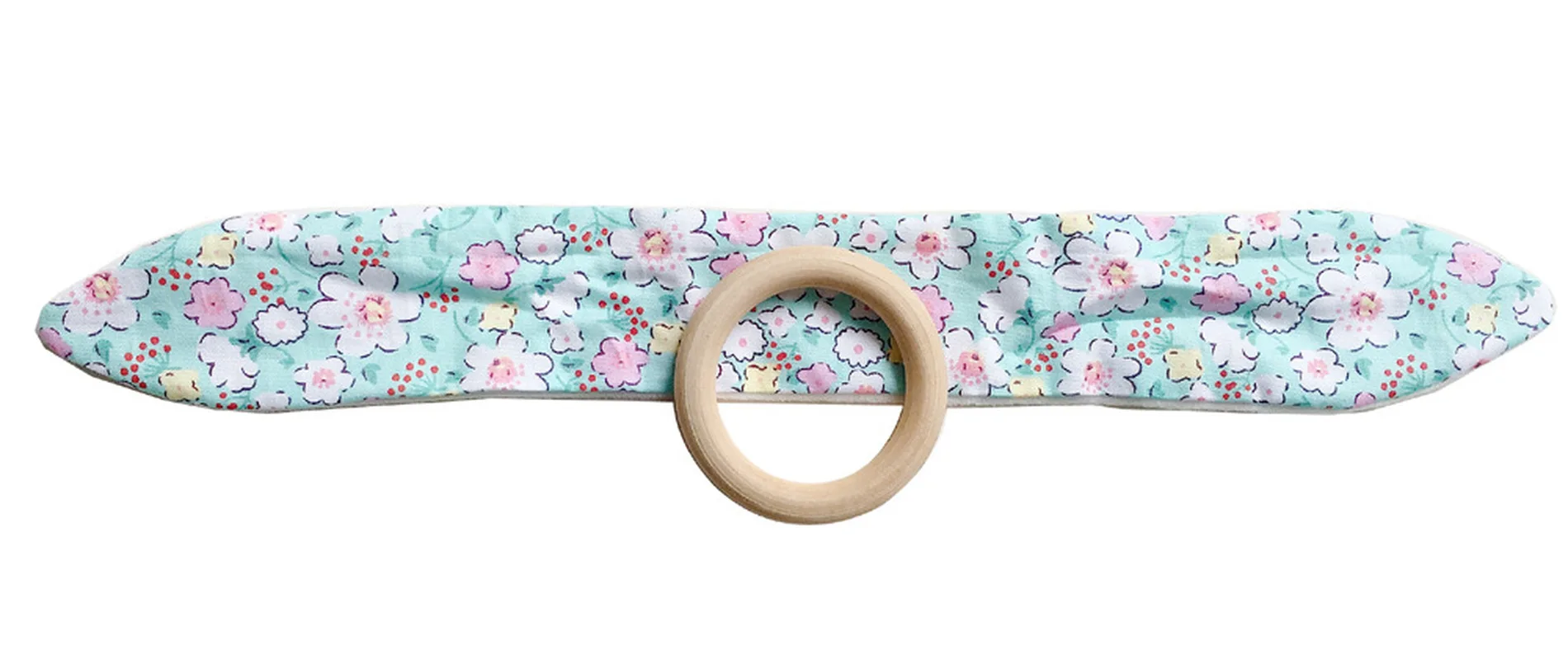 1pc Baby Toys Silicone Baby Teether Beech Wooden Ring Hand Teething Rattles Musical Chew Play Gym Montessori Stroller