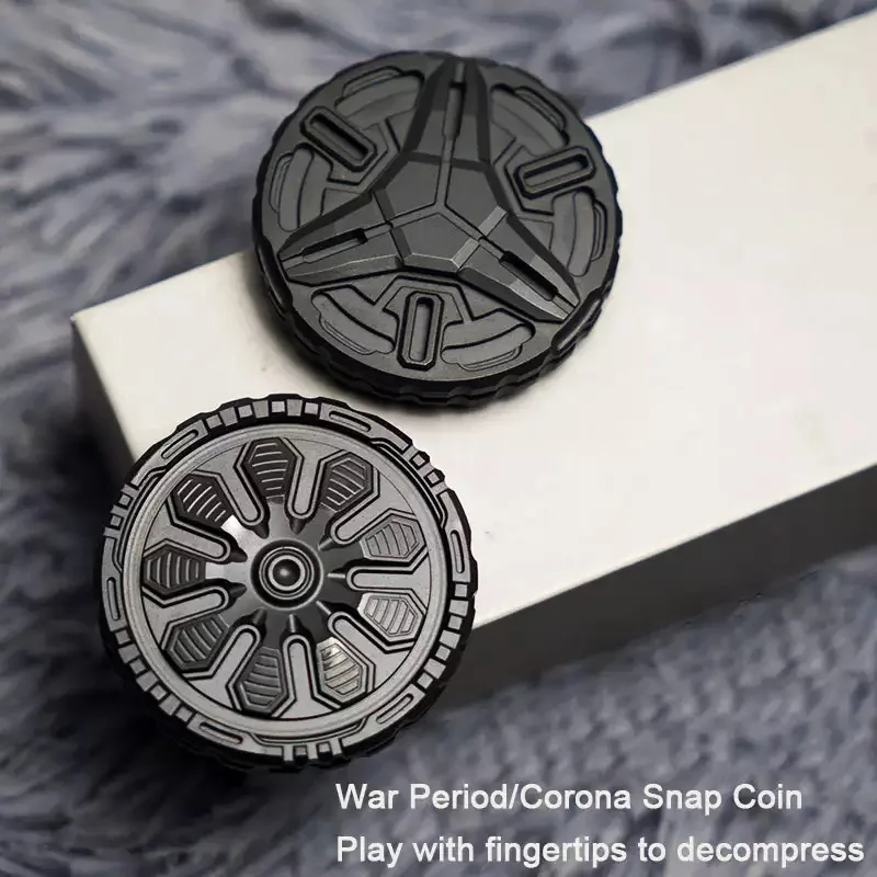 

Metal Pop Coin PPB Fidget Spinner Fingertip Ring Tide Play EDC Magnetic Stress Reliever Pocket Toys Funny Gifts With Tritium