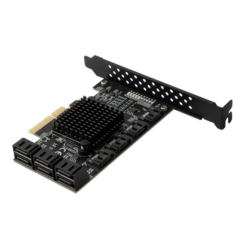 sata адаптер pci e 10 портами плата pci express x4 sata