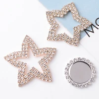 2 pcs crystal accessories welding claw chain stars round base diamond buckle jewelry alloy accessories diy clothing bag material
