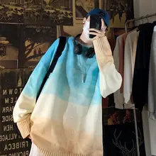 Spring and autumn new sweater men's loose and lazy student Hong Kong Style Japanese coat trend versa