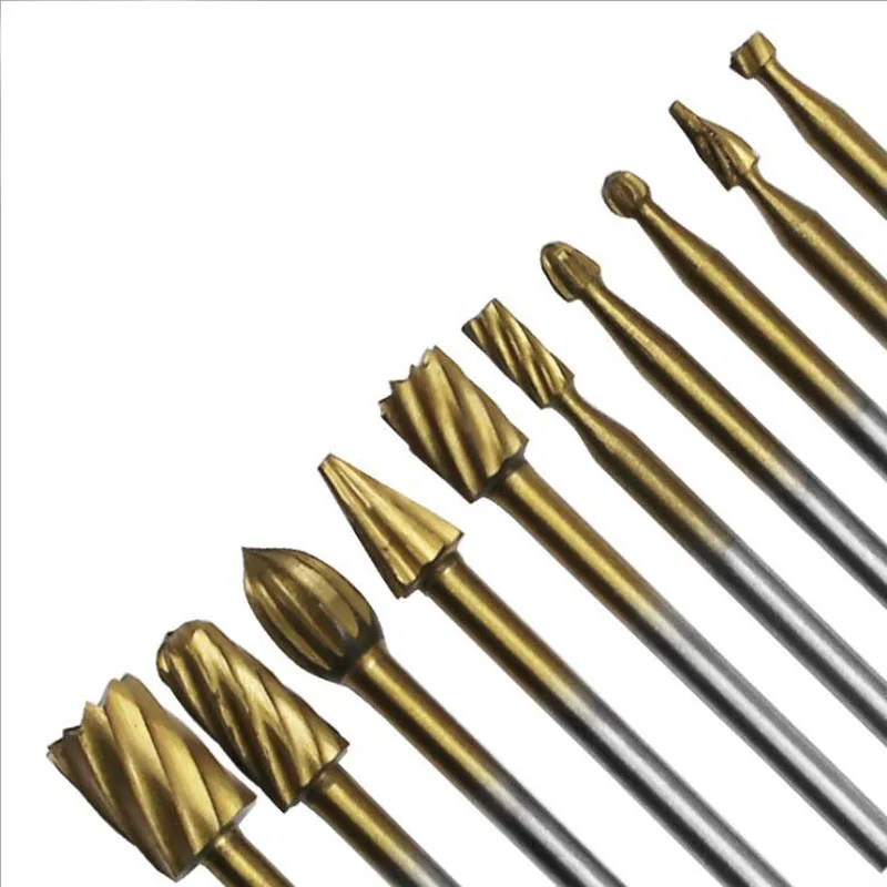 10 шт. титановый Dremel маршрутизатор для древесины вращающийся фрезерный роторный