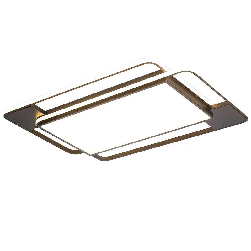 Новая искусственная коричневая алюминиевая акриловая потолочная лампа для