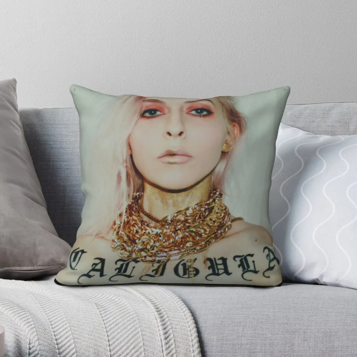 

Квадратная наволочка из полиэстера и льна, с принтом