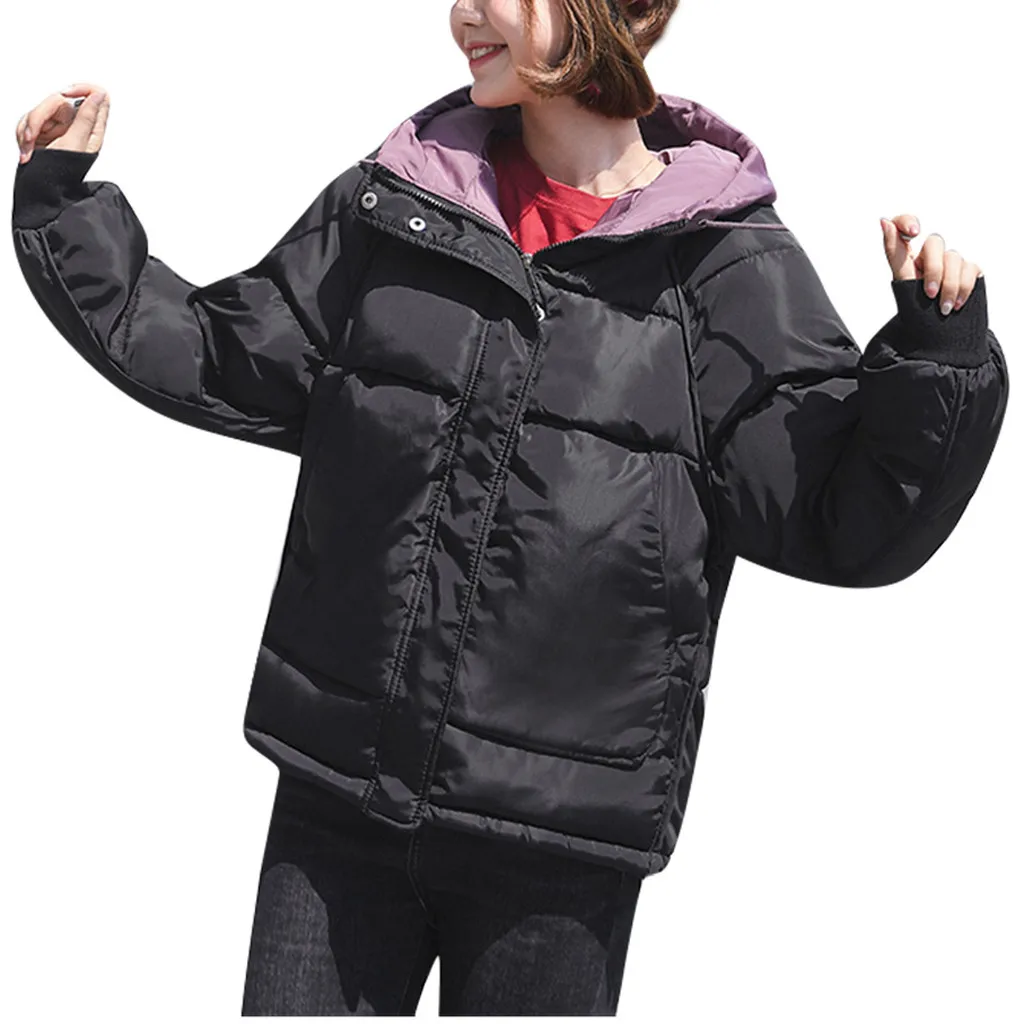 SAGACE Женская однотонная хлопковая куртка с длинным рукавом в Корейском стиле