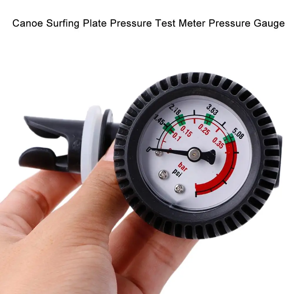 Air Pressure Gauge 5 PSI Kayak Test Valve Connector Thermometer Inflatable Boat Pump Gas Meter ABS Barometer | Спорт и развлечения