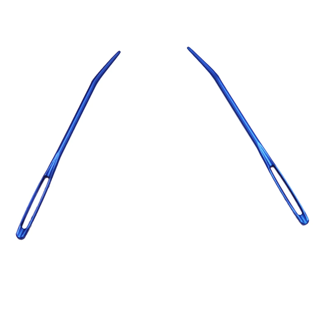 2 шт. алюминиевый Больших Глаз с изогнутым кончиком гобелен штопки иглы DIY Вязание