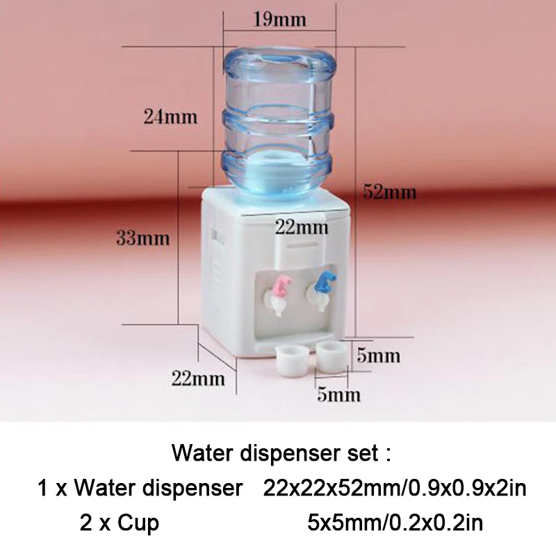 

1/12 Mini Water Dispenser Miniature Life Play Scene Model Doll House Accessories Simulation Furniture Model Toys