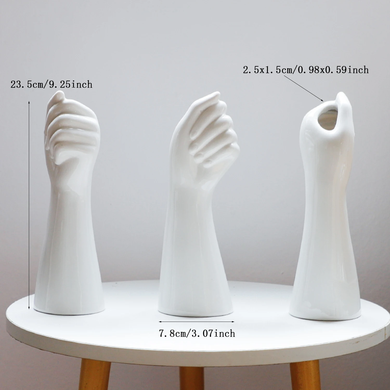 

Personality Decor Flower Vase Body Arm Ceramic Vase for Dried Flowers Living Room Flower Decoration White Body Art Vase