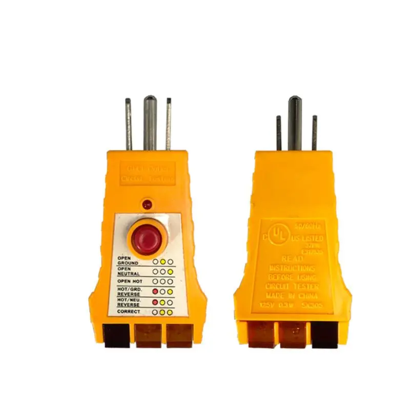 

Phase Detector Digital LED Receptacle Tester 110~125V Voltage Test Leakage Detection Tool