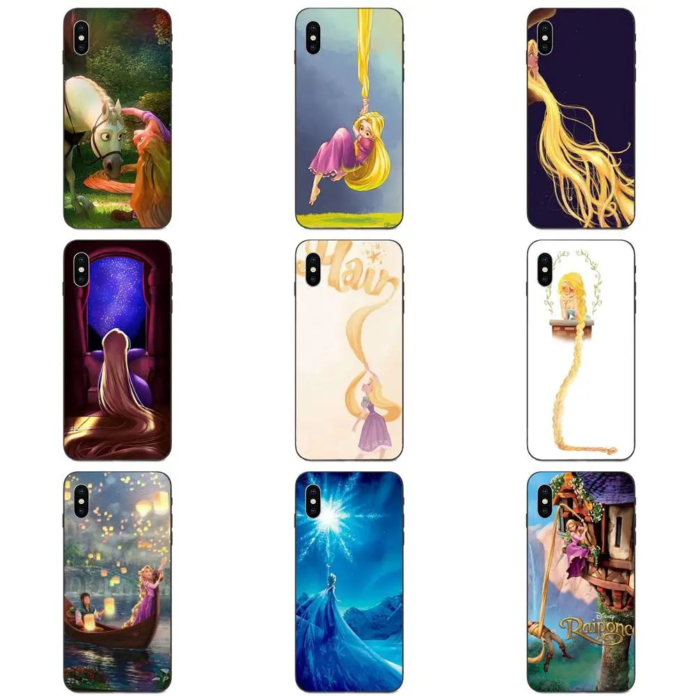 Чехол из ТПУ для мобильного сумки аниме рисунком Рапунцель Galaxy A8 A9 звезды