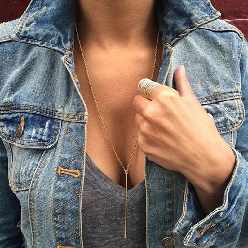 

Женская мода простая Летняя женская цепочка ожерелье с подвесками