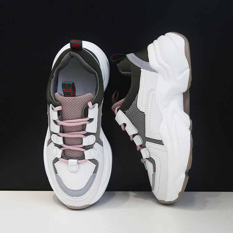 Koznoy/женские кроссовки Сезон весна-осень Прямая поставка Обувь на толстой подошве