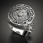 Скандинавская мифология, кольца викингов, Модные Винтажные тотемные кольца оборотня для мужчин, s925 посеребренные ювелирные изделия, панк-рок кольцо для вечеринки