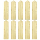 Необработанные закладки 77JC, 10 шт., пустые прямоугольные подвесные бирки с отверстиями для творчества, подвесные украшения для творчества и проектов