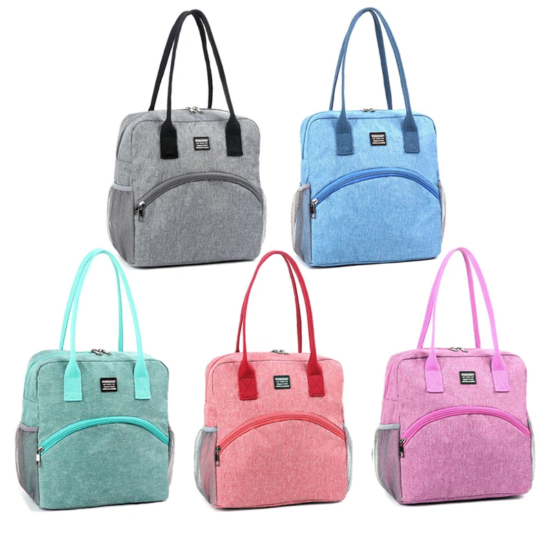 

Portable Lunch Bags New Thermal Insulated Lunch Box Tote Cooler Handbag Bento Pouch Dinner Container School Foods Storage Bags