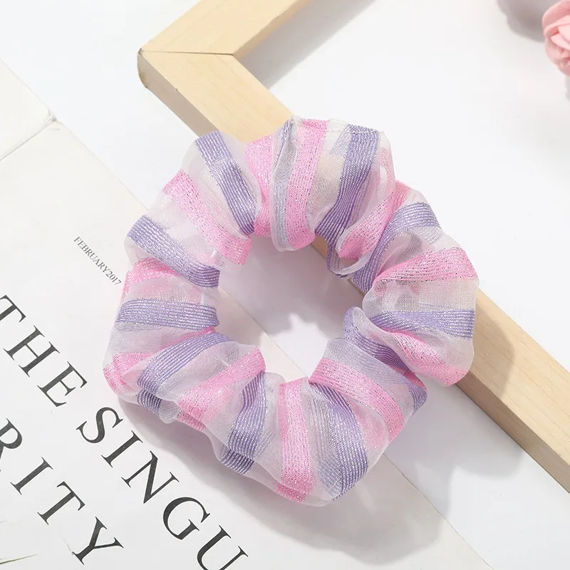 1 шт. разноцветные радужные резинки для волос эластичные радужная резинка