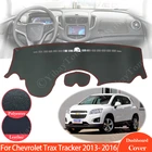 Противоскользящий кожаный коврик для Chevrolet Trax Tracker Holden 2013  2016, накладка на приборную панель, солнцезащитный козырек, коврик, автомобильные аксессуары