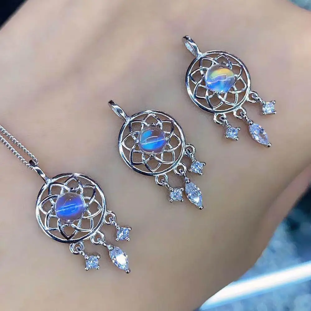 Мотаться изящными камнями и естественный цвет радуги лунный камень в виде цветка