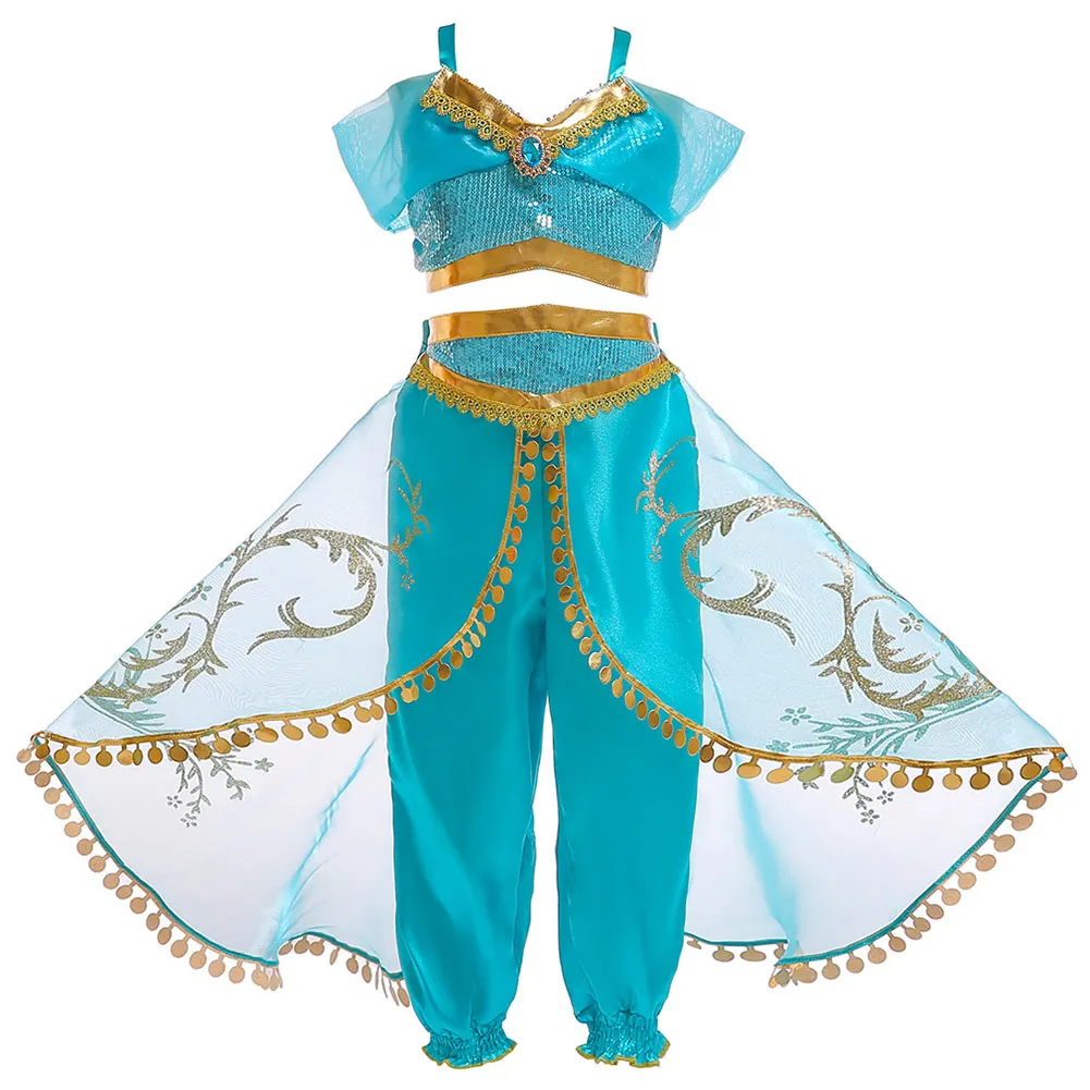 Хэллоуин вечерние праздничное платье для девочки с рисунком &quotАладдин&quot Жасмин