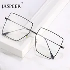Очки компьютерные JASPEER квадратные большого размера для мужчин и женщин, оптические оправы с защитой от синего света, с блокировкой свесветильник по рецепту