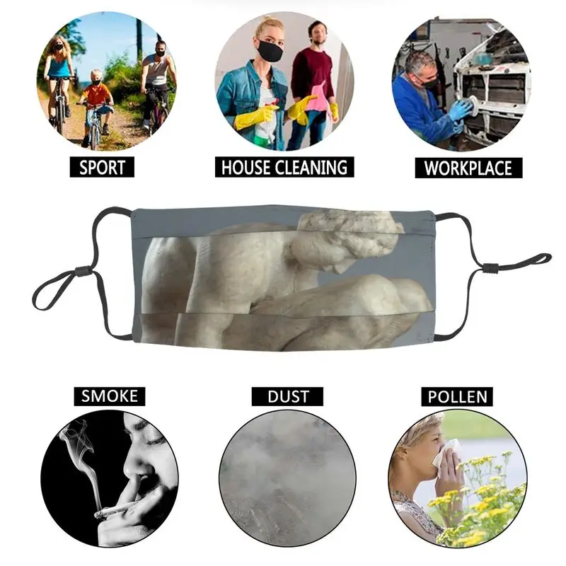 

Michelangelo Crouching Boy 1530 Reusable Men Mouth Face Mask Dustproof Protection Cover Respirator Mouth-Muffle