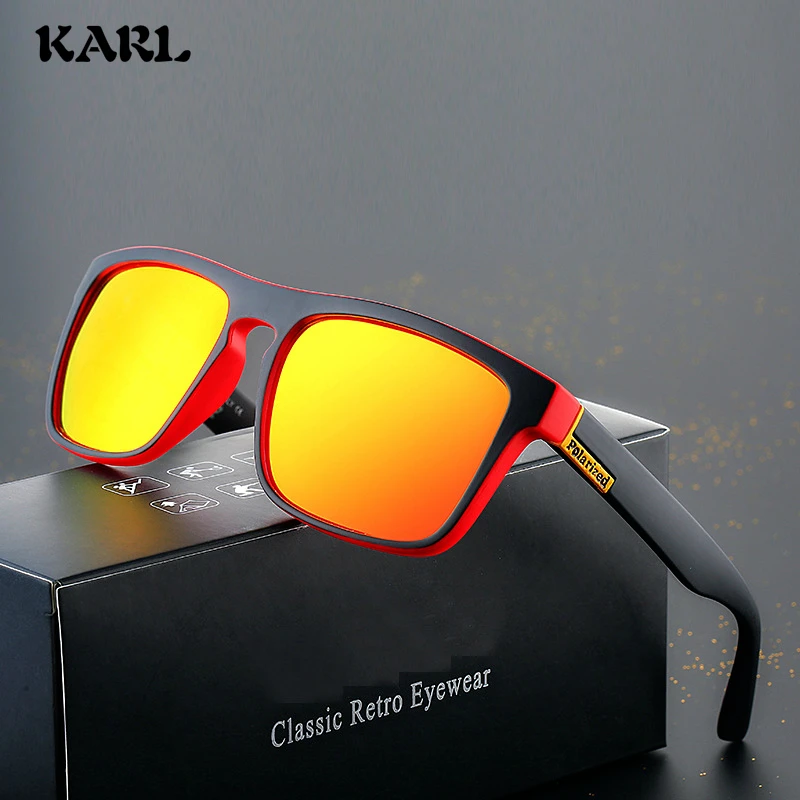 Модные мужские Квадратные Солнцезащитные очки поляризационные вождения