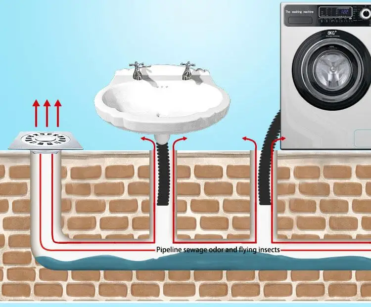 

2021 Bathroom Odor-proof Leak Core Silicone Down The Water Pipe Draininner Core Kitchen Bathroom Sewer Seal Leak INTE99