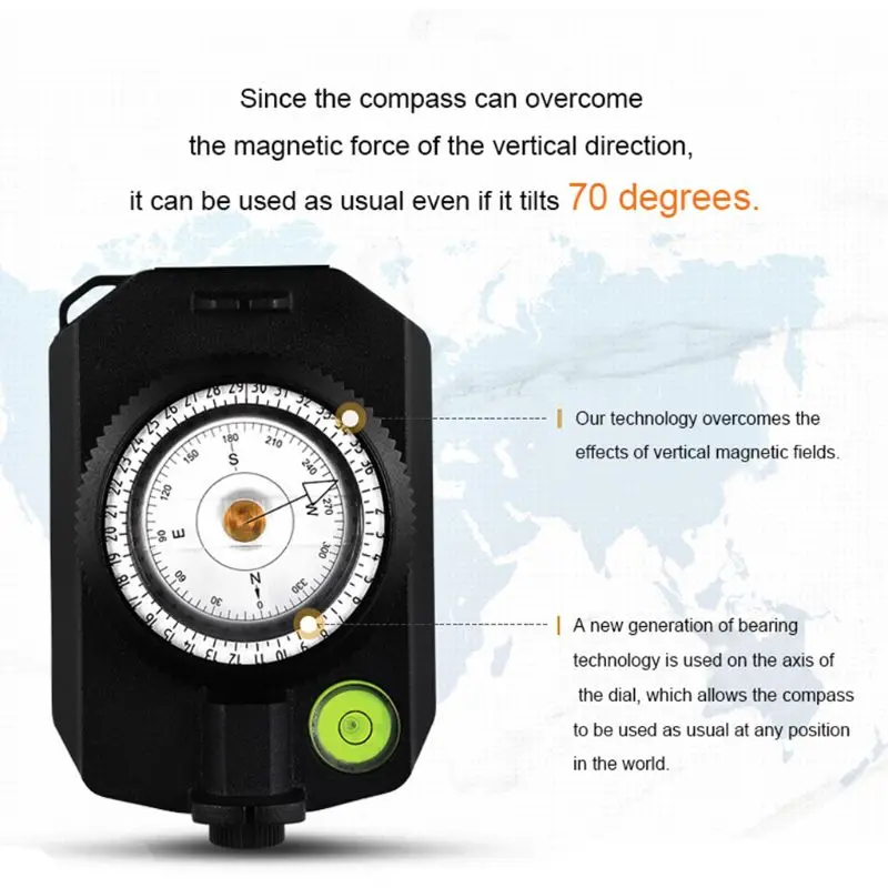 

Military Compass Magnetic Waterproof Hand Professional Compass for Camping Sailing Navigation Hiking 54DE