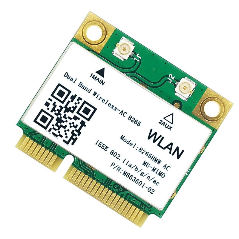 8265 AC WiFi карта Поддержка MU-MiMO 1200M 2 4/5G Mini PCIE Bluetooth 4 для Win7 Win 8 10 Linux | Компьютеры и офис