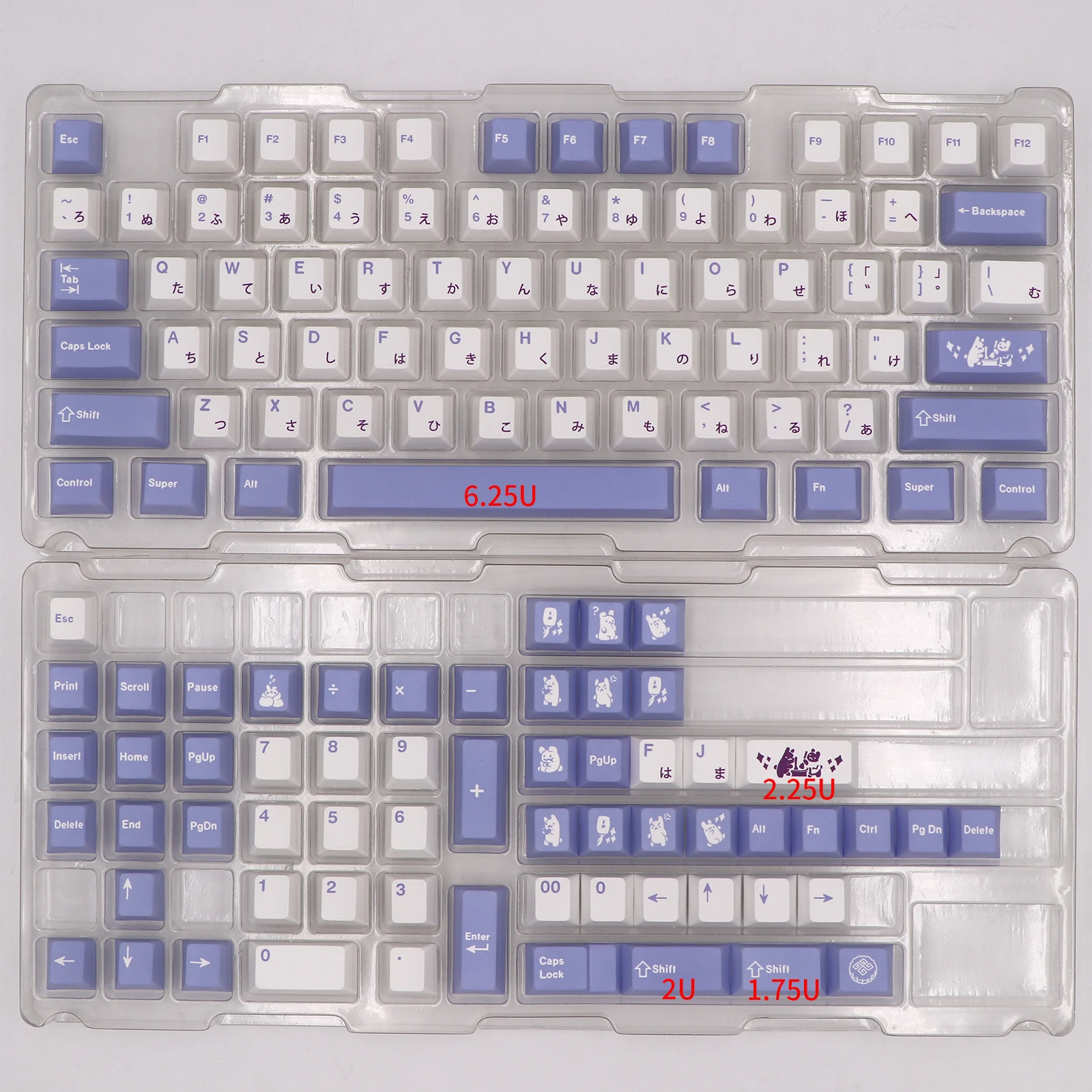 Колпачки для клавиш Keypro с кроликом 135 колпачки окрашиванием и профилем вишни