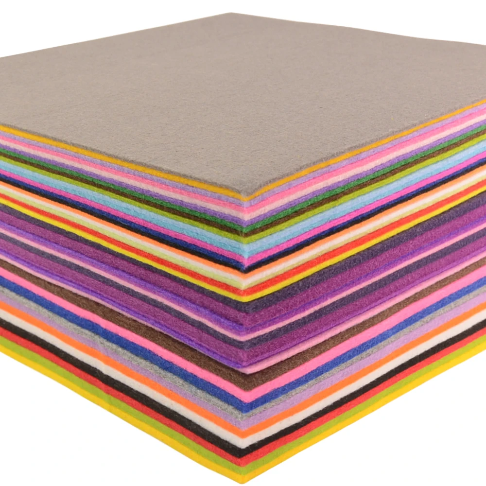 Teramila 1-5mm Thick Colorful DIY Felt Fabrics, Crafts Materials Polyester Cloth Bundle for Crafts Sewing, DIY Handmade 10-20PCS